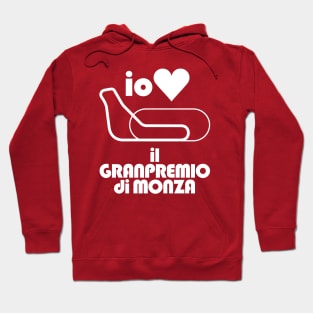 I love Monza  ! 1970's Italian Grand Prix (white print) Hoodie